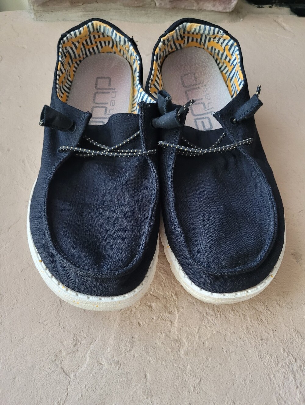 Hey Dude Wendy Black Bananas Women's Comfort Slip-on Shoes US 7